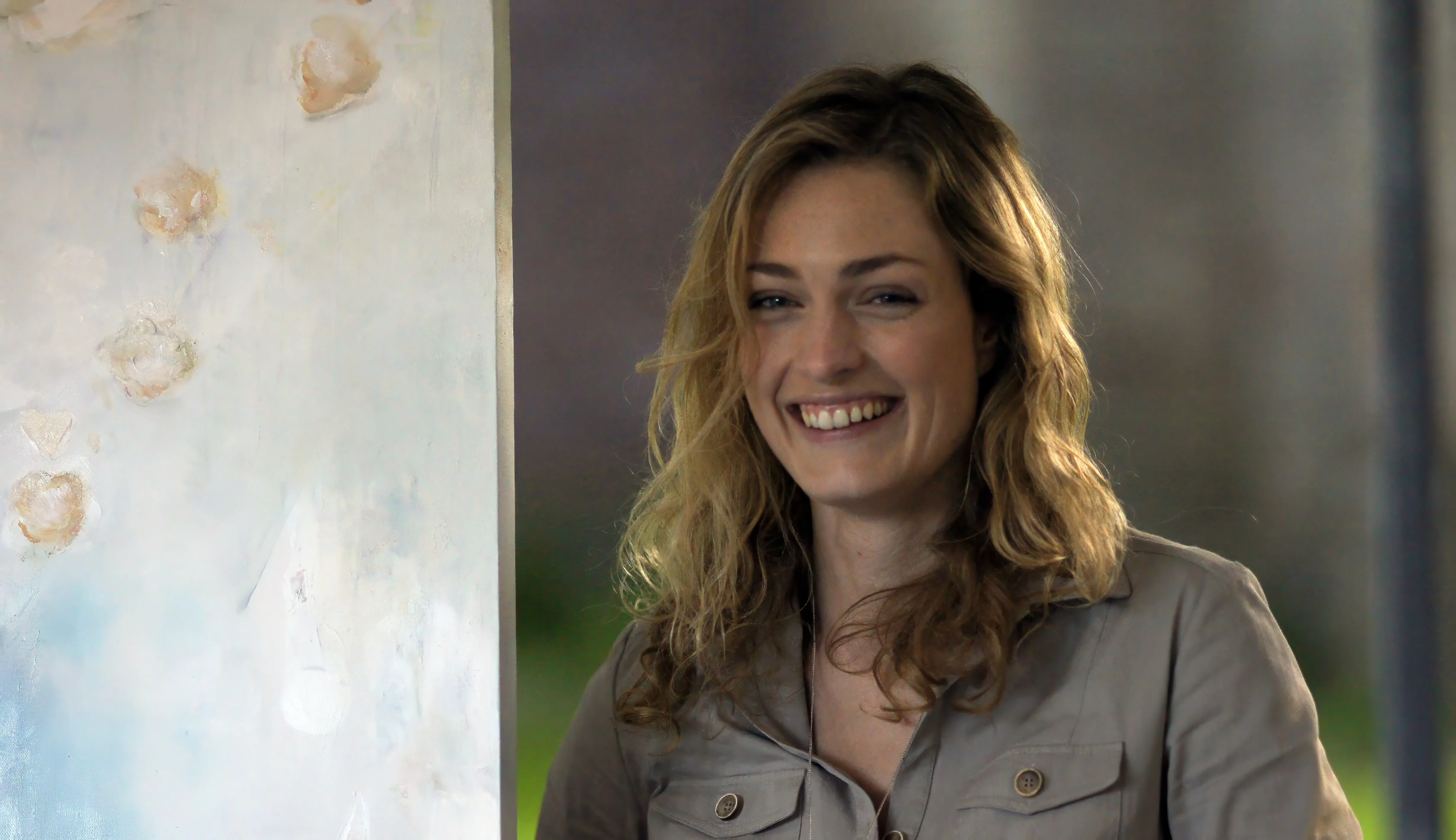 Vrolijke kunstenares